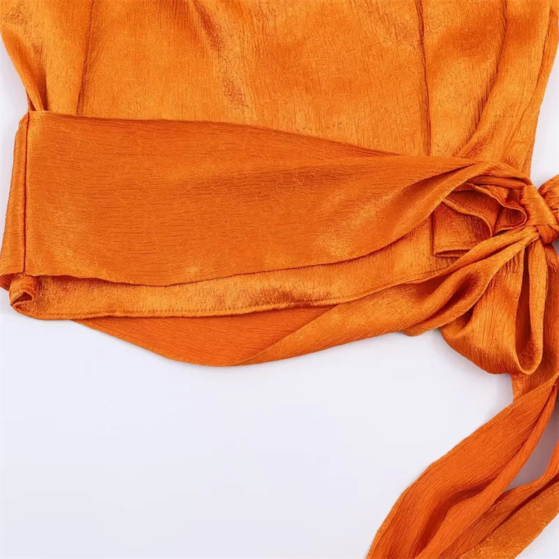 VALORIA | Women’s breathable satin ribbon sleeveless top for warm-weather comfort