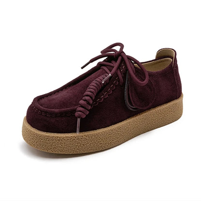 VALORIA | Women’s breathable suede leather loafers soft finish