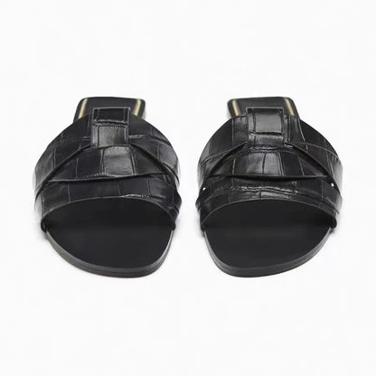 VALORIA | Women’s chic T-strap slide slippers modern fashion look