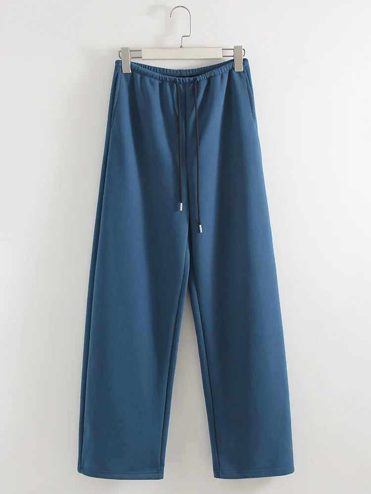 VALORIA | Women’s chic cotton wide leg trousers perfect for home, gym and casual occasions