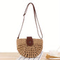 VALORIA | Women’s chic half-moon straw bag vacation look