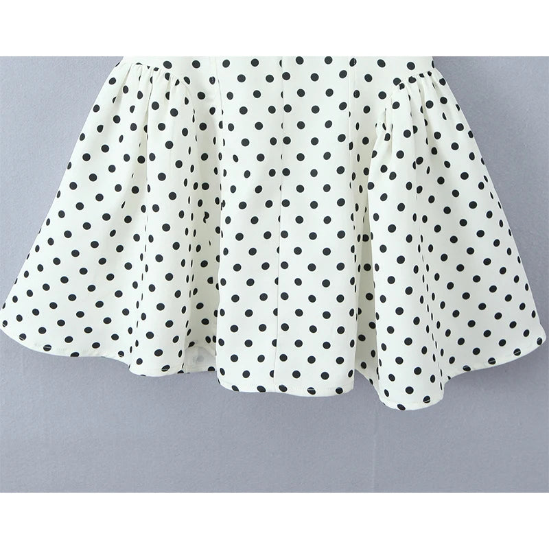 VALORIA | Women’s chic polka dot halter mini dress perfect for garden parties and date nights
