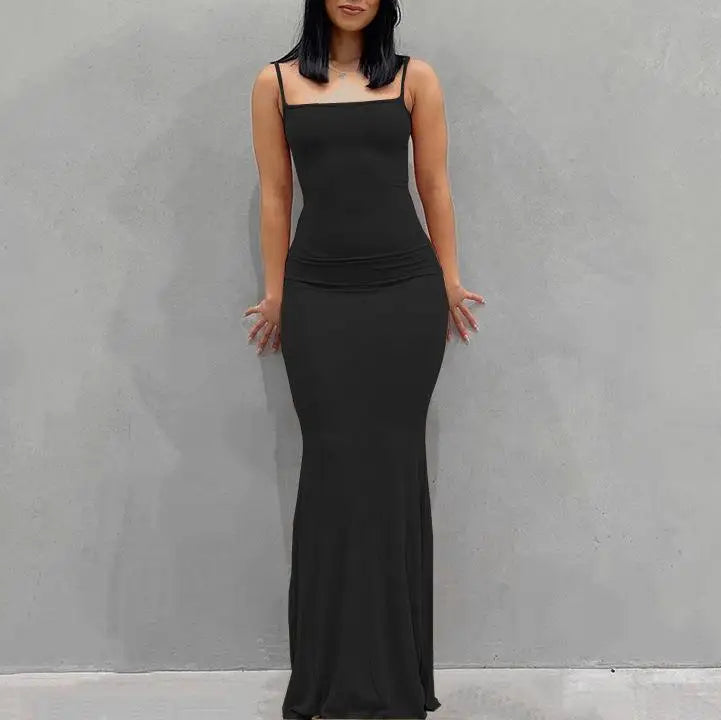 VALORIA | Women’s chic satin backless slip maxi dress formal event outfit