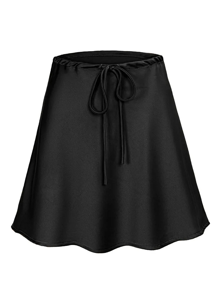 VALORIA | Women’s chic satin mini skirt perfect for pairing with crop tops, blouses and heels