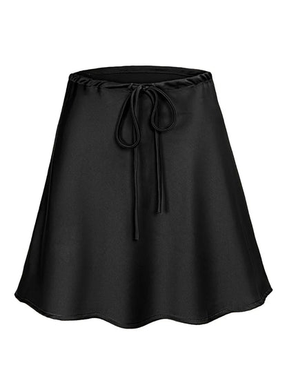 VALORIA | Women’s chic satin mini skirt perfect for pairing with crop tops, blouses and heels