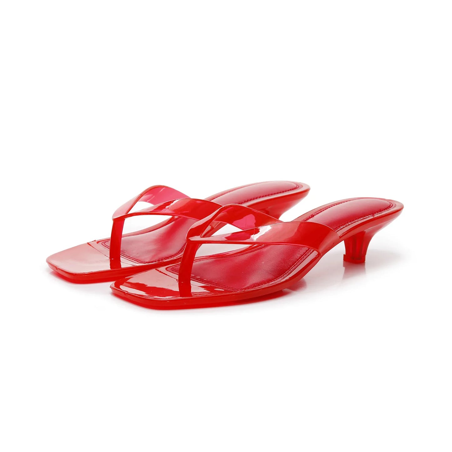 VALORIA | Women’s comfortable crystal square toe flip flops with cushioned footbed