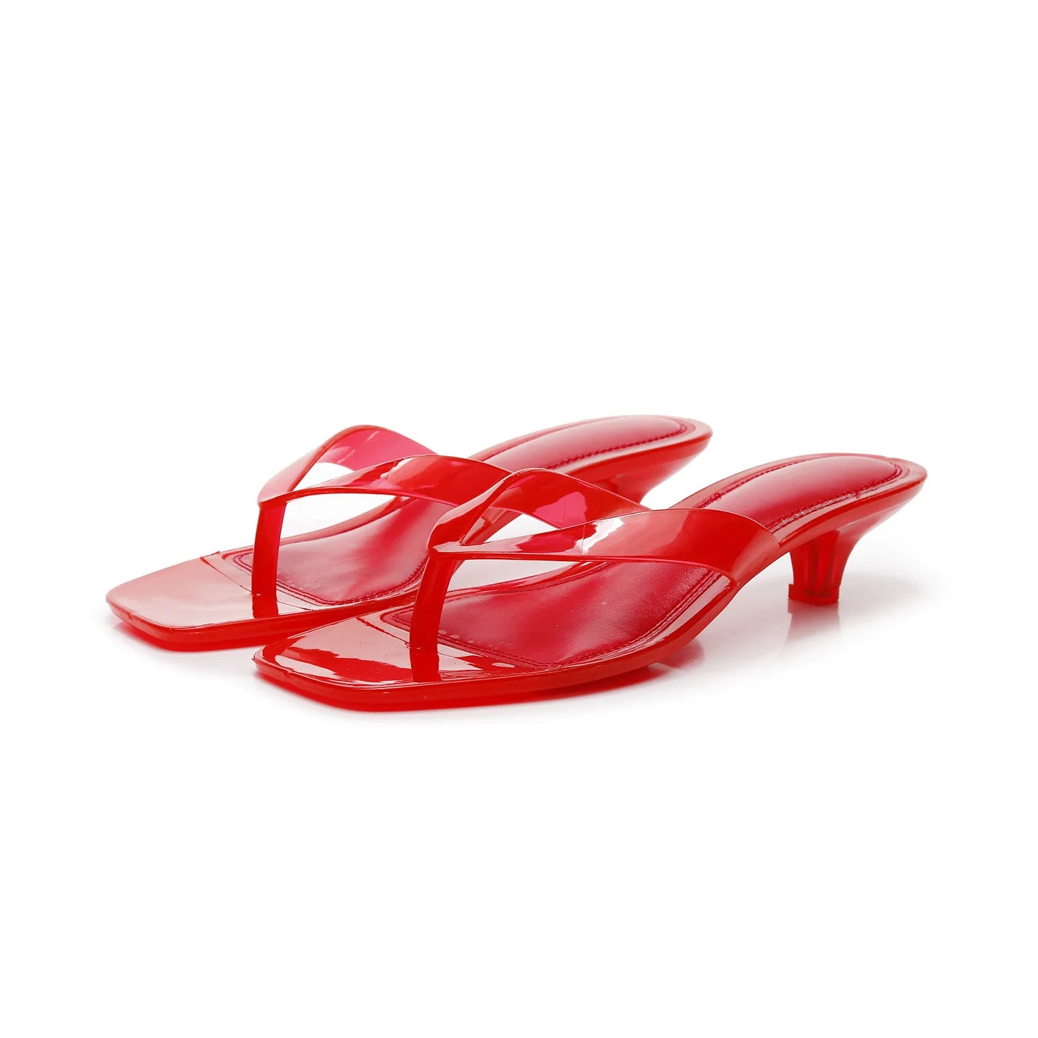 VALORIA | Women’s comfortable crystal square toe flip flops with cushioned footbed