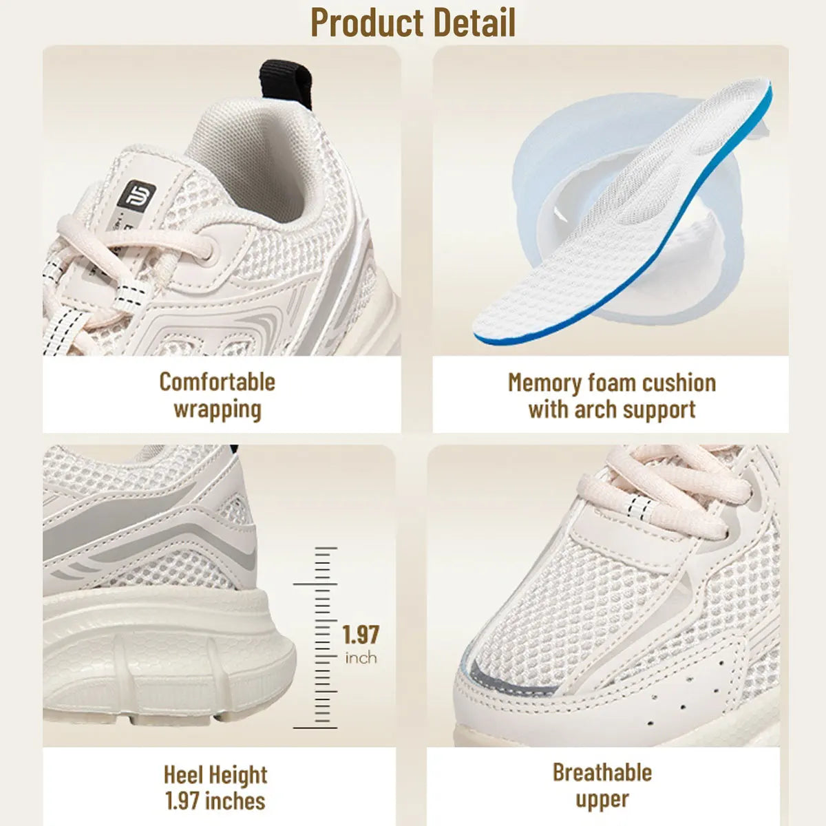 VALORIA | Women’s comfortable high-top athletic sneakers with breathable mesh upper
