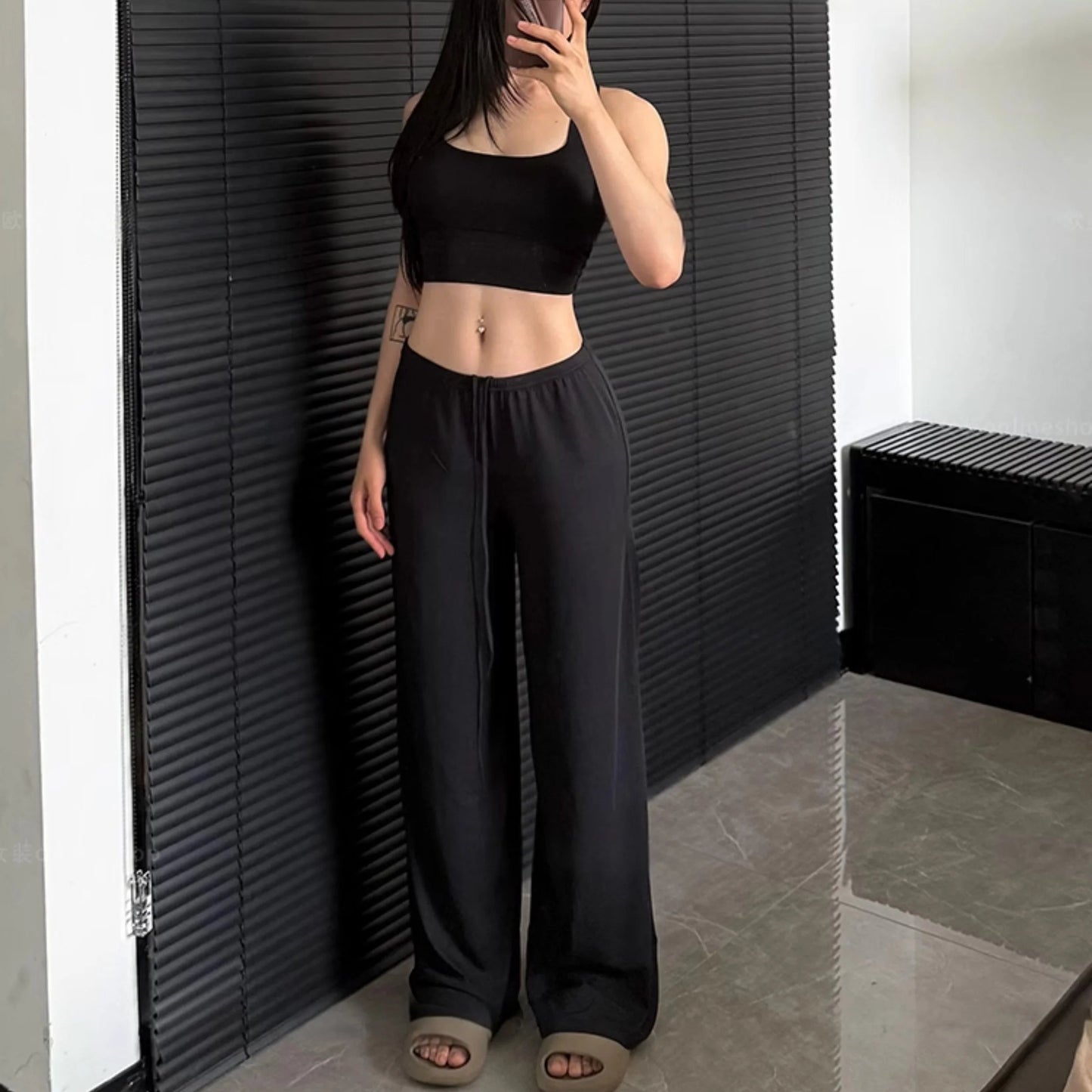 VALORIA | Women’s comfortable high waist wide leg joggers with soft breathable fabric
