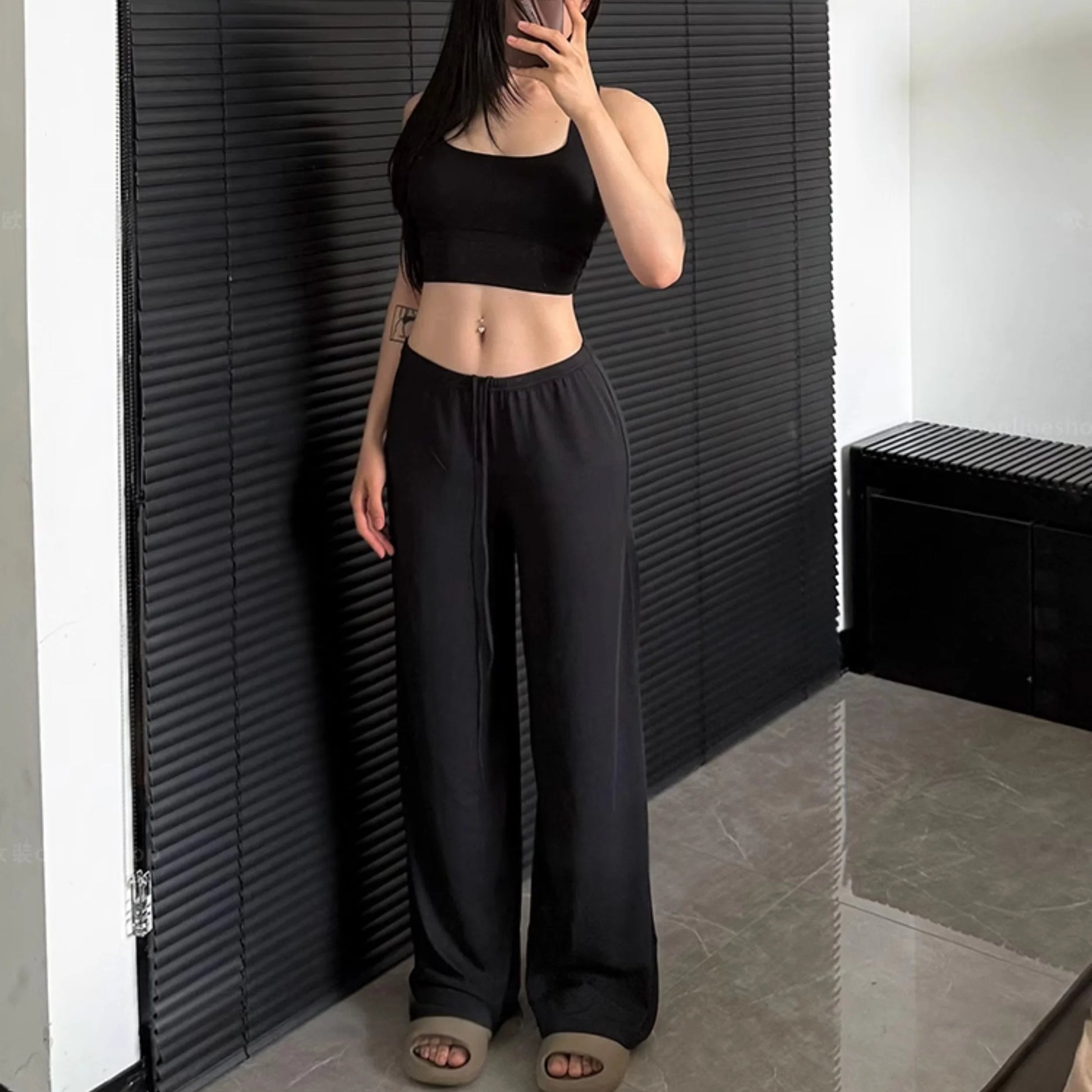 VALORIA | Women’s comfortable high waist wide leg joggers with soft breathable fabric