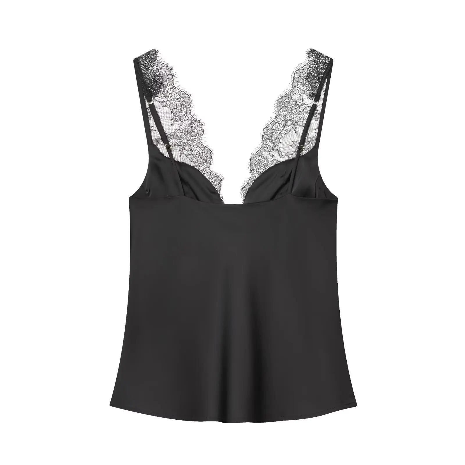 VALORIA | Women’s comfortable lace splice V-neck cami top with lightweight fabric