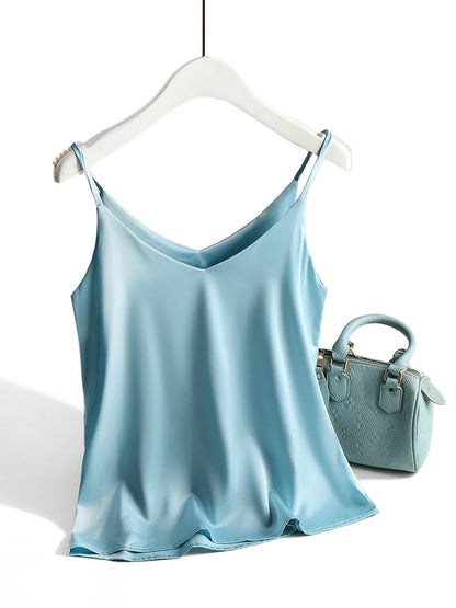 VALORIA | Women’s comfortable satin halter cami top with lightweight breathable fabric
