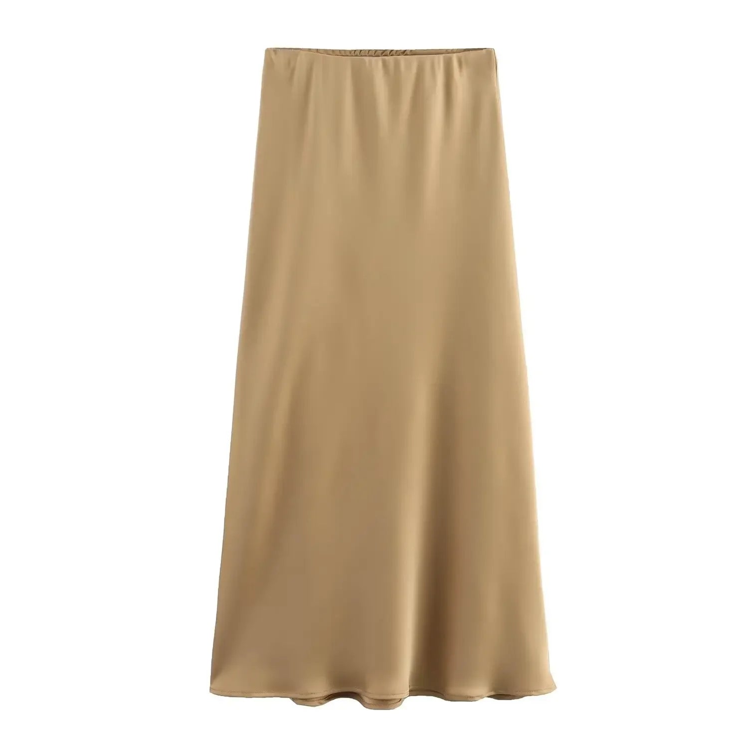 VALORIA | Women’s comfortable satin midi skirt with lightweight breathable 