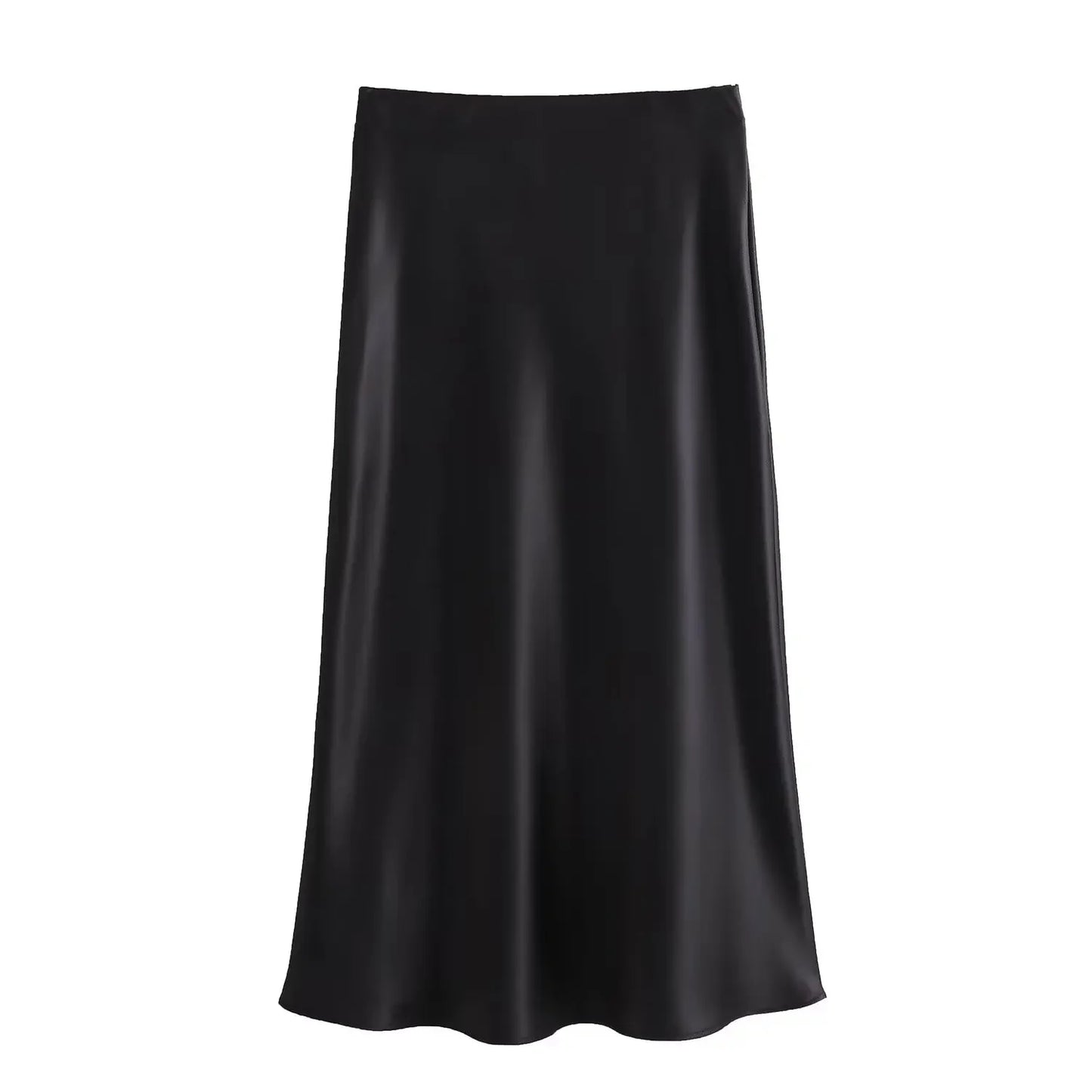 VALORIA | Women’s comfortable satin midi skirt with lightweight breathable fabric