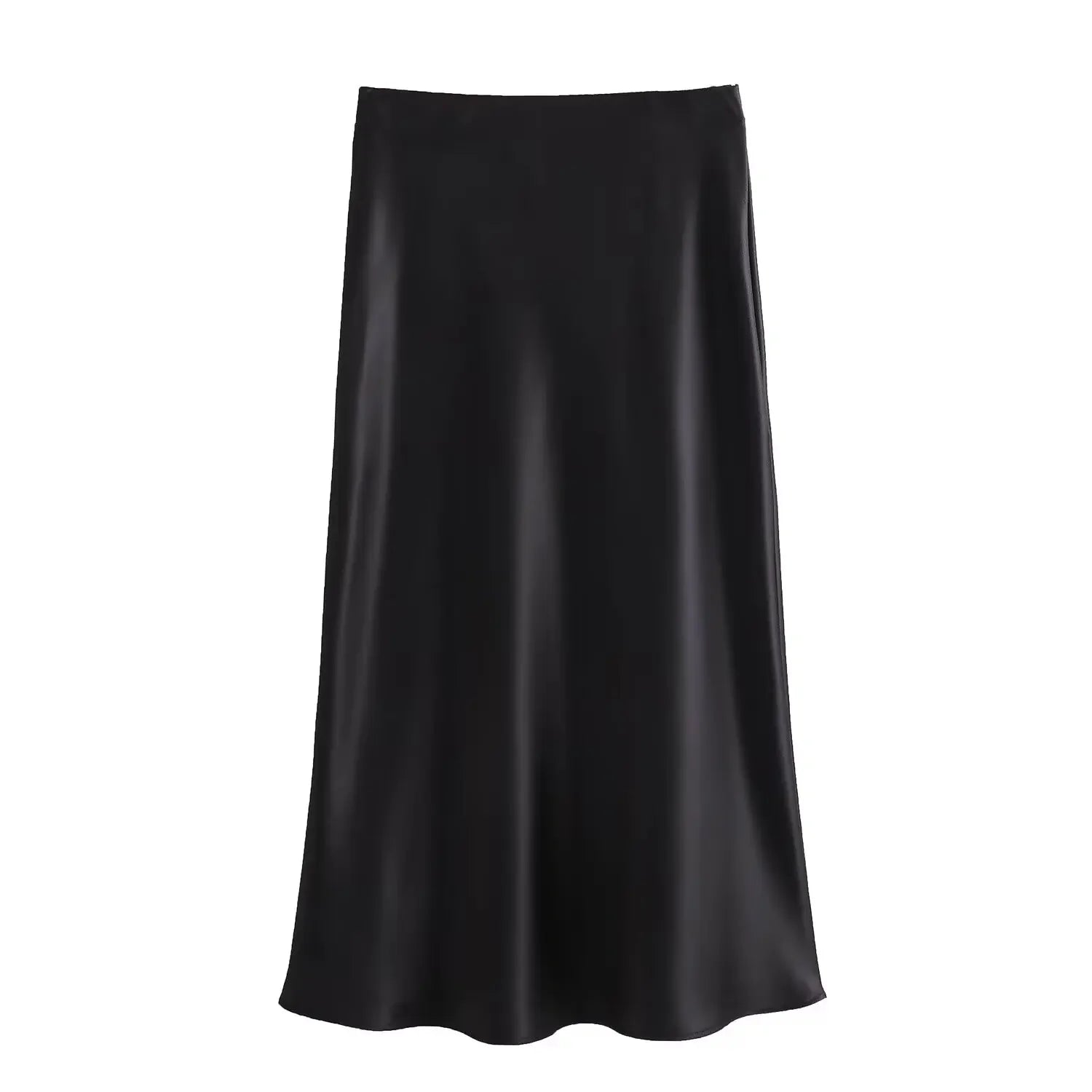 VALORIA | Women’s comfortable satin midi skirt with lightweight breathable fabric