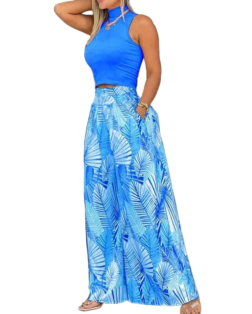 VALORIA | Women’s comfortable sleeveless wide leg outfit with lightweight breathable fabric