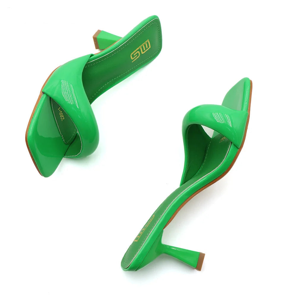 VALORIA | Women’s comfortable square toe slingback heels with secure back strap