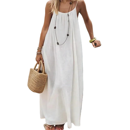VALORIA | Women’s comfortable strapless backless maxi dress with lightweight breathable fabric