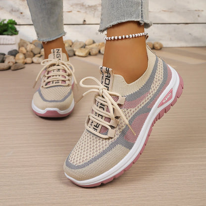 VALORIA | Women’s durable two-tone casual sneakers non-slip outsole grip