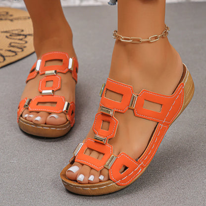 VALORIA | Women’s easy slip-on sandals for beach, vacation and casual outfits
