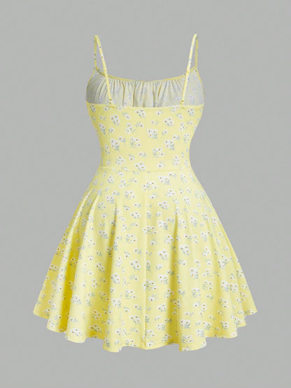 VALORIA | Women’s elegant floral cami dress with lightweight flowing fabric