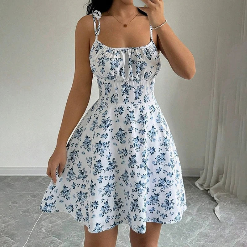 VALORIA | Women’s elegant floral summer sundress with lightweight flowing fabric