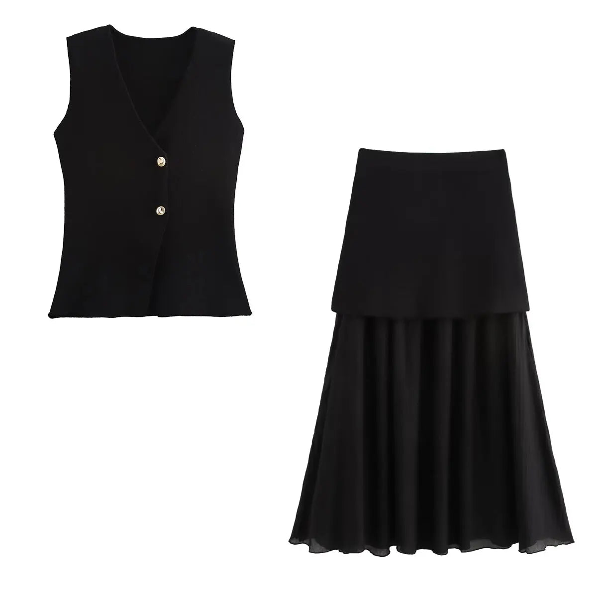 VALORIA | Women’s elegant knit skirt set perfect for work, travel, date nights and weekend outings