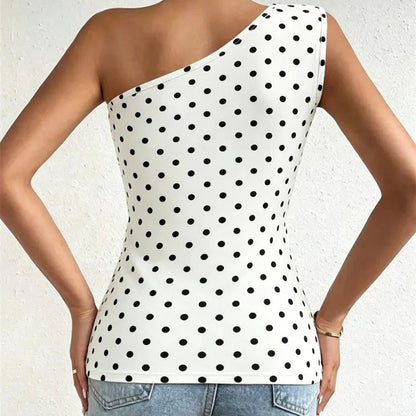 VALORIA | Women’s elegant one-shoulder pleated blouse with modern asymmetric design