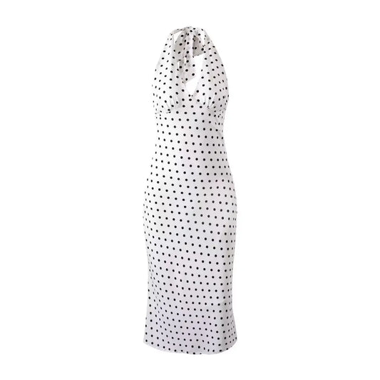 VALORIA | Women’s elegant polka dot halter dress with timeless vintage-inspired style