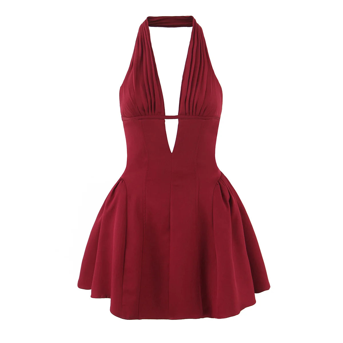 VALORIA | Women’s elegant polka dot halter mini dress with vintage-inspired charm