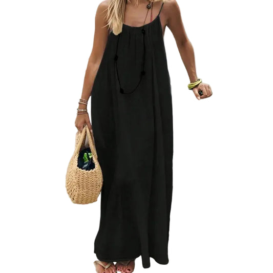 VALORIA | Women’s elegant strapless backless maxi dress with flowing silhouette