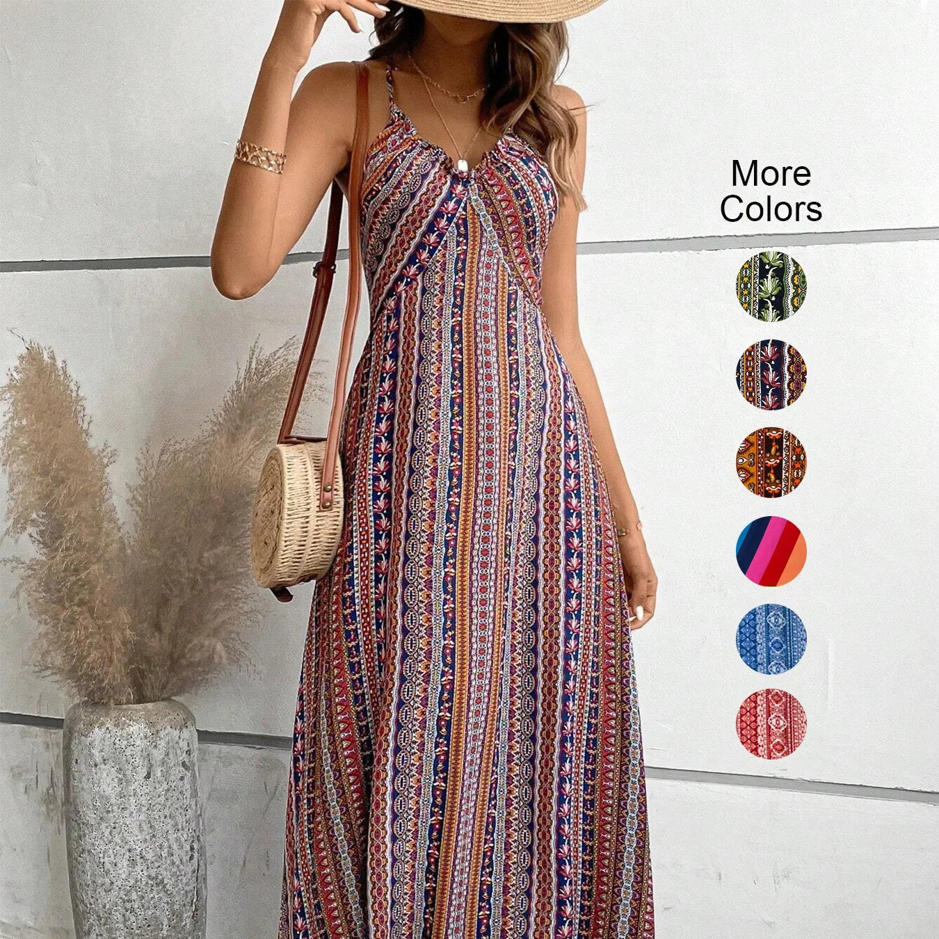 VALORIA | Women’s ethnic print maxi dress