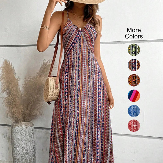 VALORIA | Women’s ethnic print maxi dress