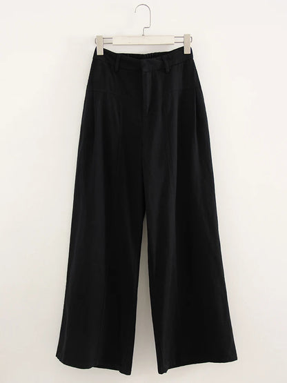 VALORIA | Women’s fashionable cotton linen wide leg pants effortless chic style
