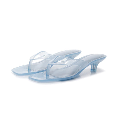 VALORIA | Women’s fashionable crystal square toe flip flops with elegant modern design