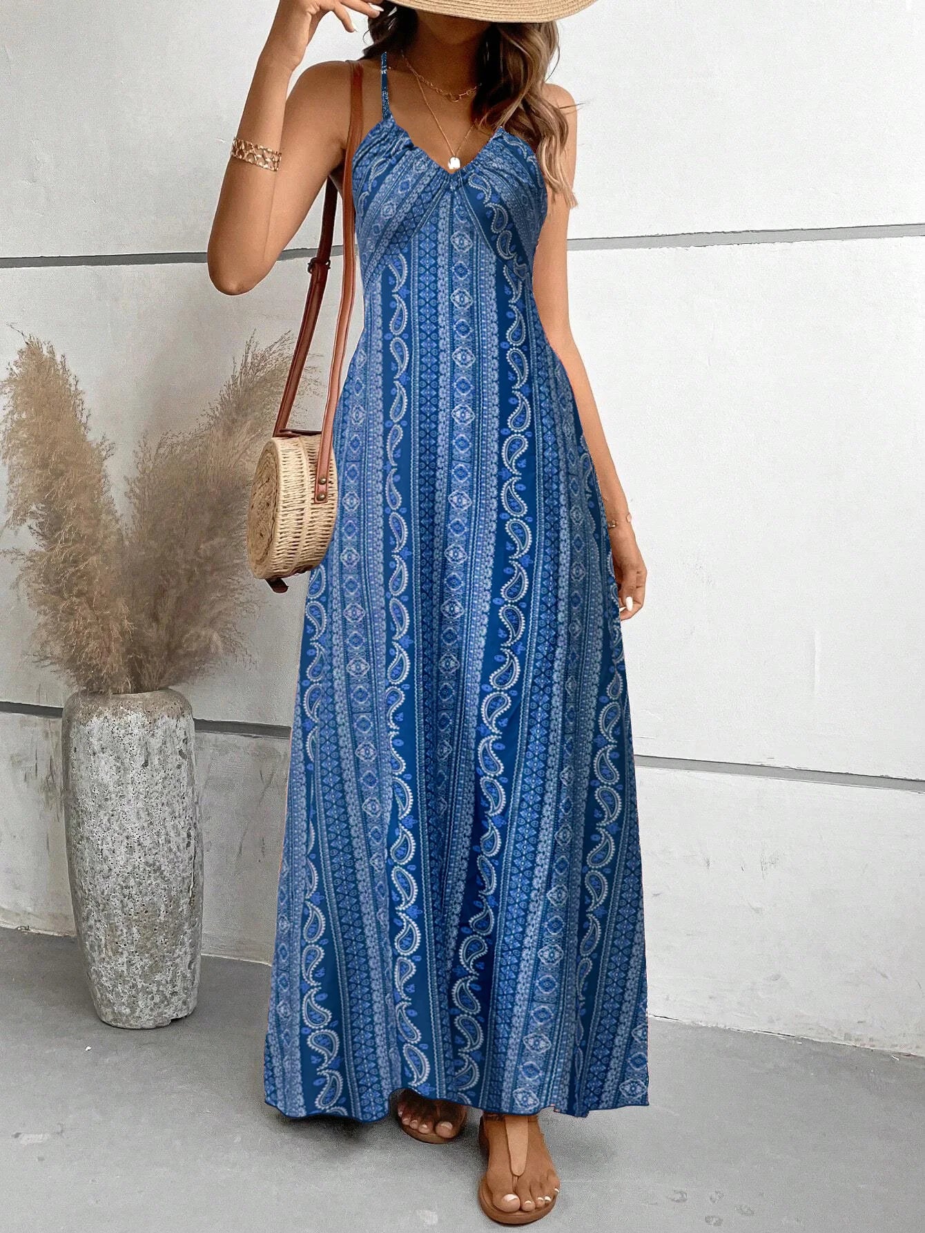 VALORIA | Women’s fashionable ethnic print dress ideal for holidays, festivals and weekend outings