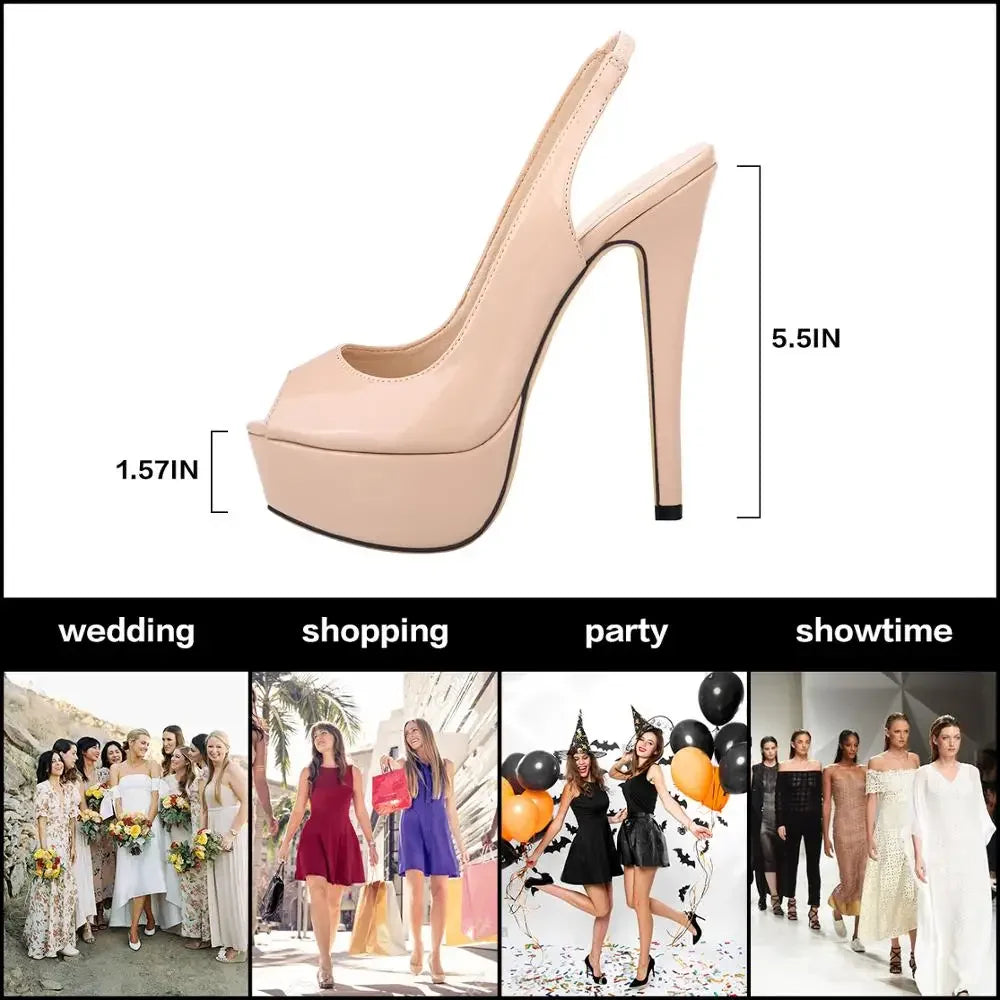 VALORIA | Women’s fashionable platform high heel sandals elevated silhouette