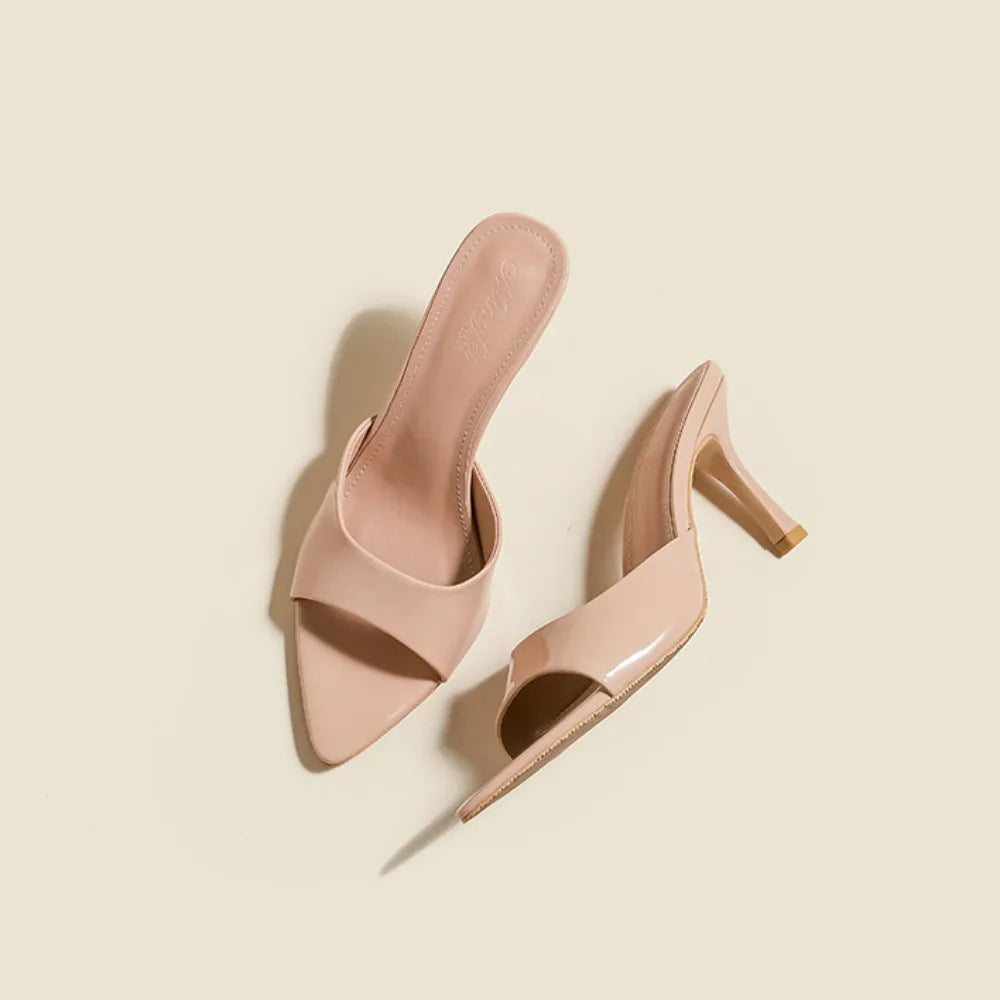 VALORIA | Women’s fashionable pointed heel slides party wear look