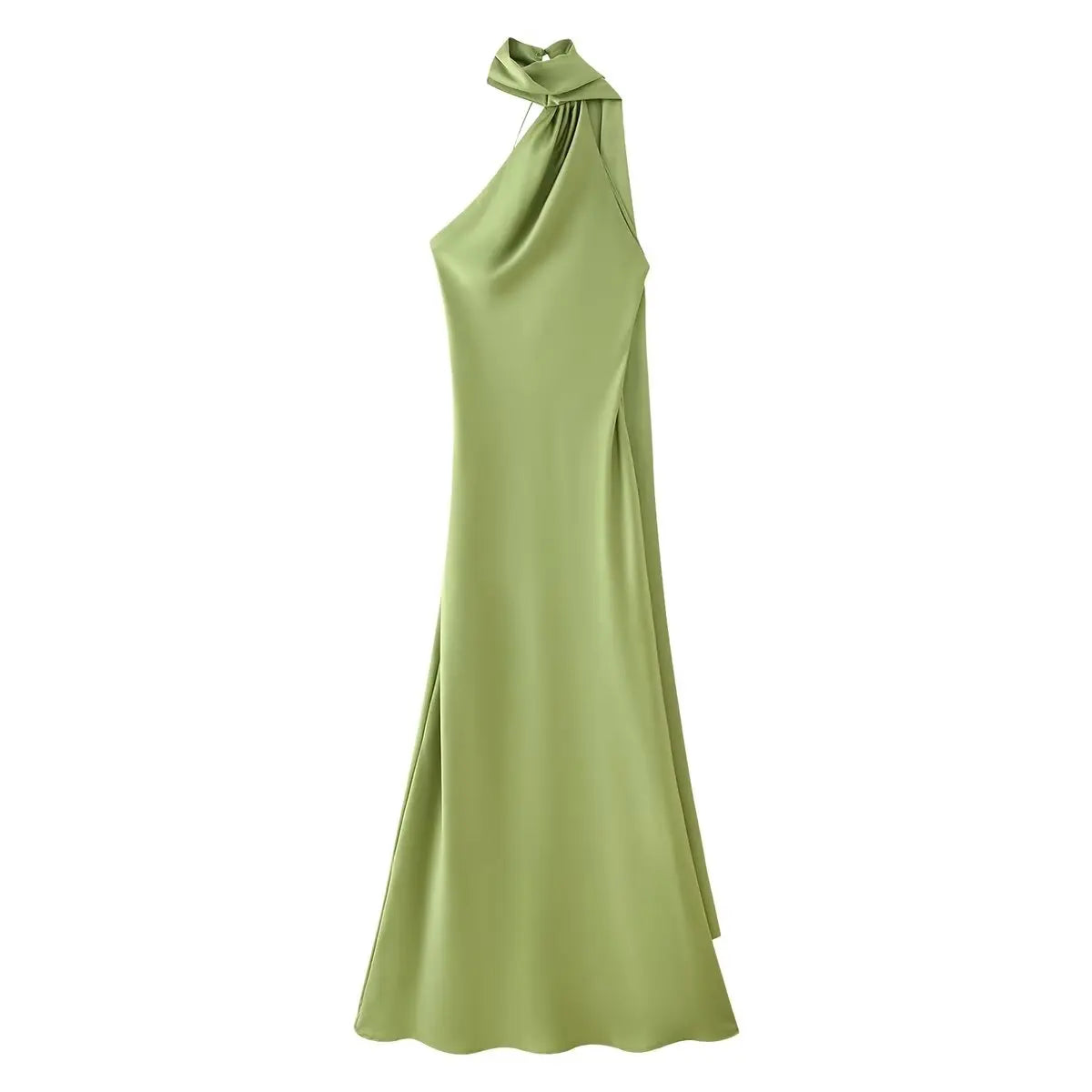 VALORIA | Women’s fashionable satin backless gown ideal for celebrations, vacations and special occasions