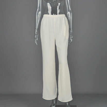 VALORIA | Women’s fashionable satin wide leg pants with relaxed fit
