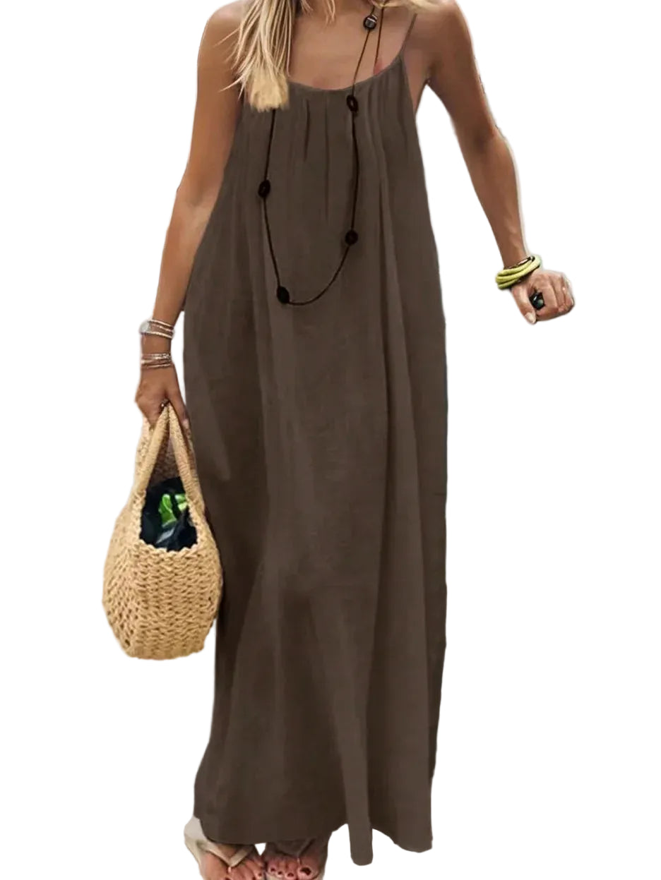 VALORIA | Women’s fashionable strapless backless maxi dress for beach holidays and evening events