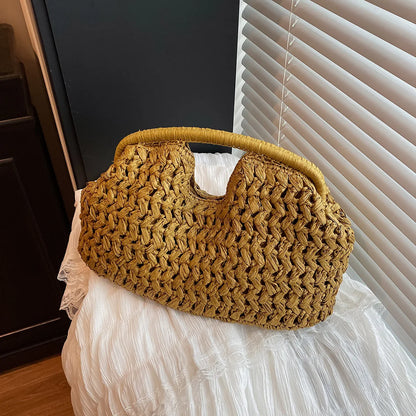 VALORIA | Women’s fashionable woven handbag for vacations, shopping and weekend adventures