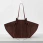 VALORIA | Women’s faux suede ruched tote bag casual elegant style
