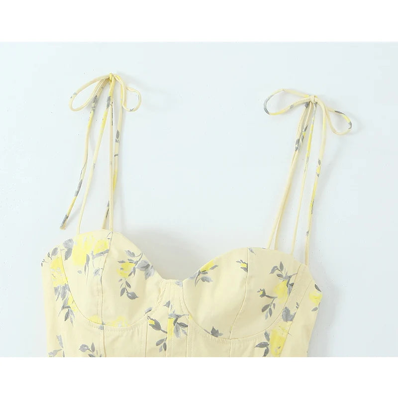 VALORIA | Women’s feminine floral corset-style cami top romantic look