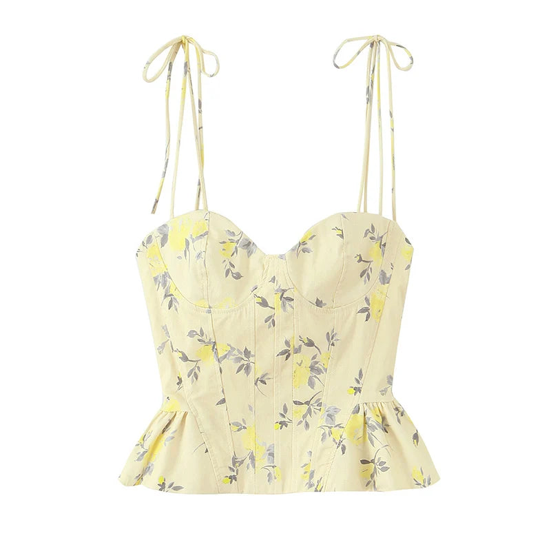 VALORIA | Women’s floral corset-style cami top elegant summer design