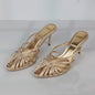 VALORIA | Women’s gold strap heels