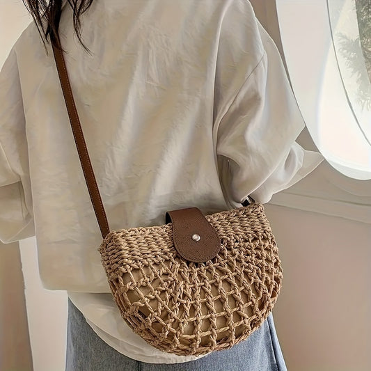 VALORIA | Women’s half-moon straw bag