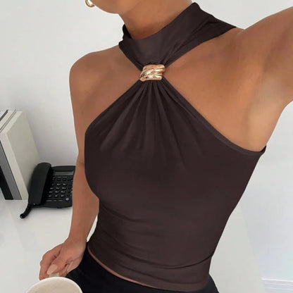 VALORIA | Women’s halter crop tank top