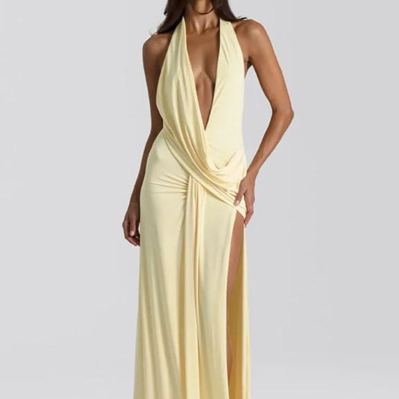 VALORIA | Women’s halter split maxi dress