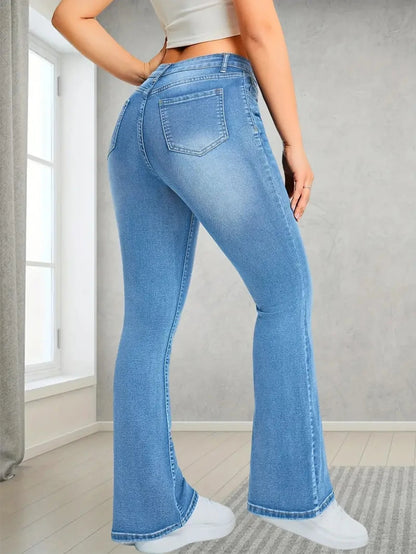 VALORIA | Women’s high rise wide leg denim trousers for everyday wear
